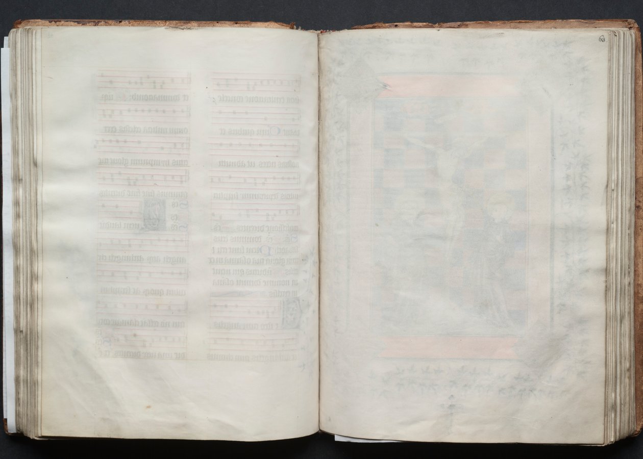 Gotha Missal: Fol. 62v, Metin, c. 1375. by Master of the Boqueteaux