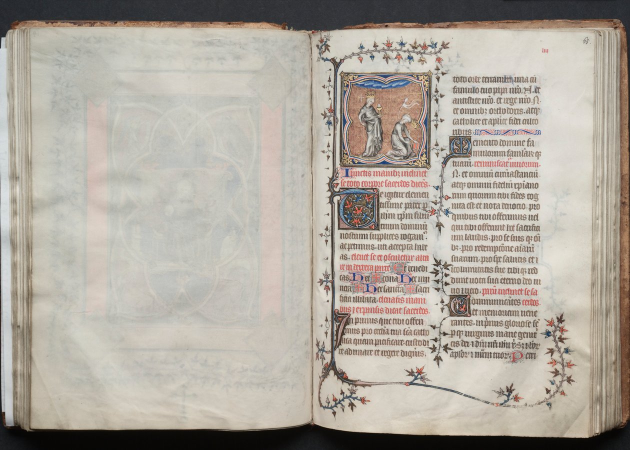 Gotha Missal: Fol. 64v, Metin, c. 1375. by Master of the Boqueteaux