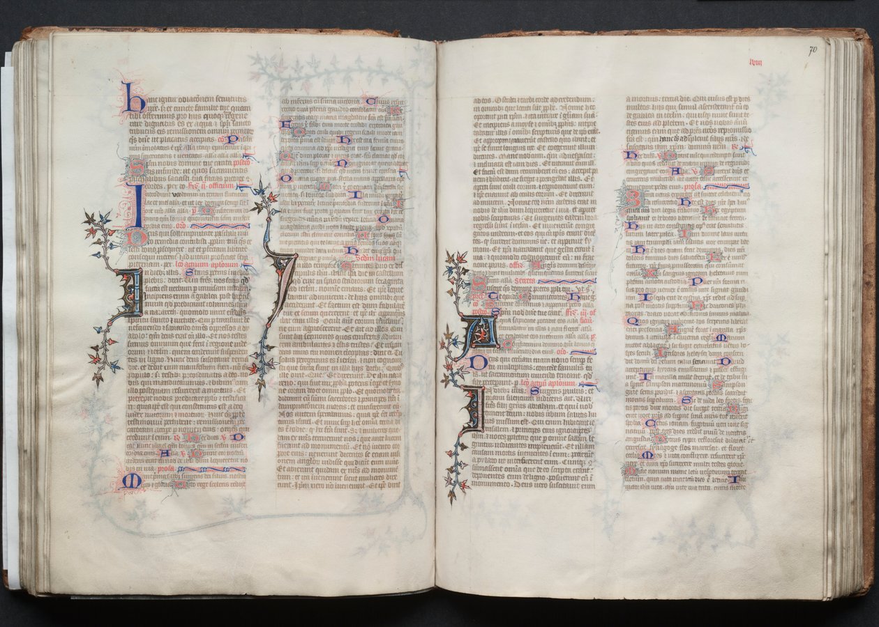 Gotha Missal: Fol. 70r, Metin, c. 1375. by Master of the Boqueteaux