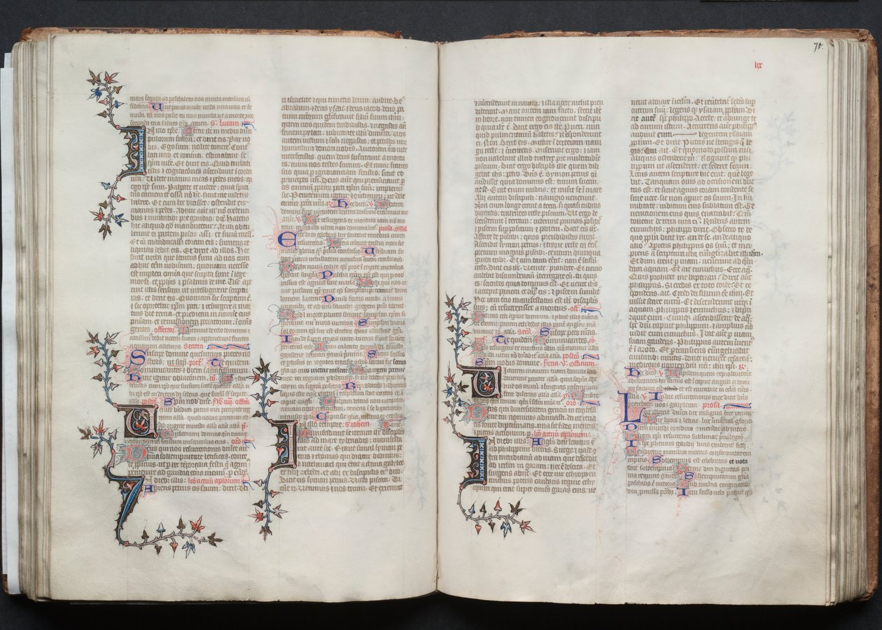 Gotha Missal: Fol. 71r, Metin, c. 1375. by Master of the Boqueteaux