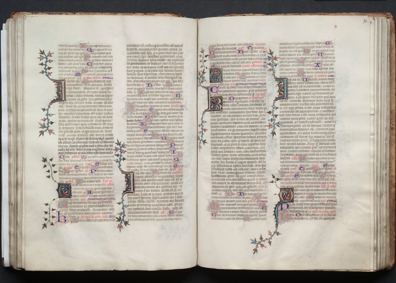 Gotha Missal: Fol. 72r, Metin, c. 1375. by Master of the Boqueteaux