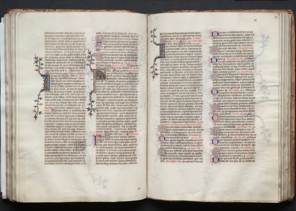 Gotha Missal: Fol. 72v, Metin, c. 1375. by Master of the Boqueteaux
