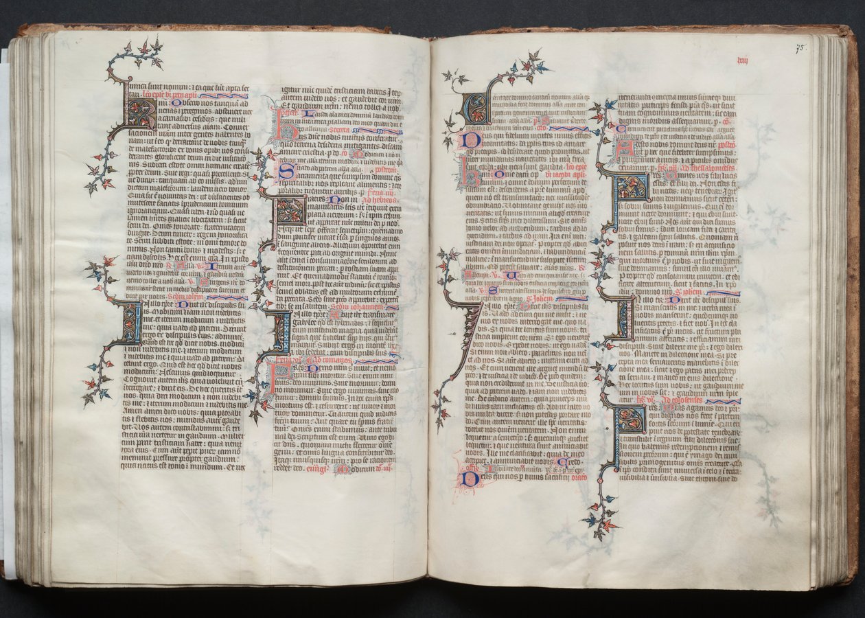 Gotha Missal: Fol. 74v, Metin, c. 1375. by Master of the Boqueteaux