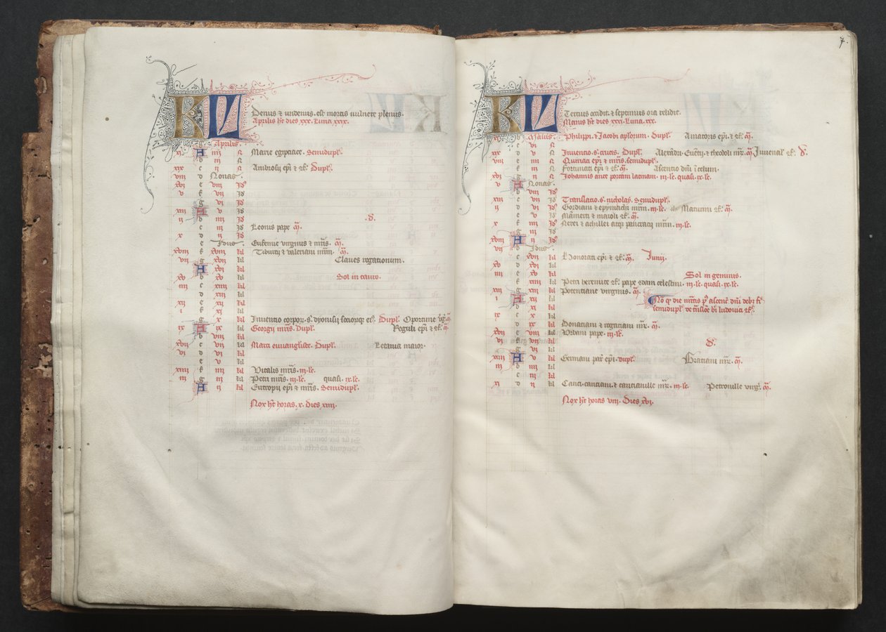 Gotha Missal: Fol. 7r, Metin, c. 1375. by Master of the Boqueteaux