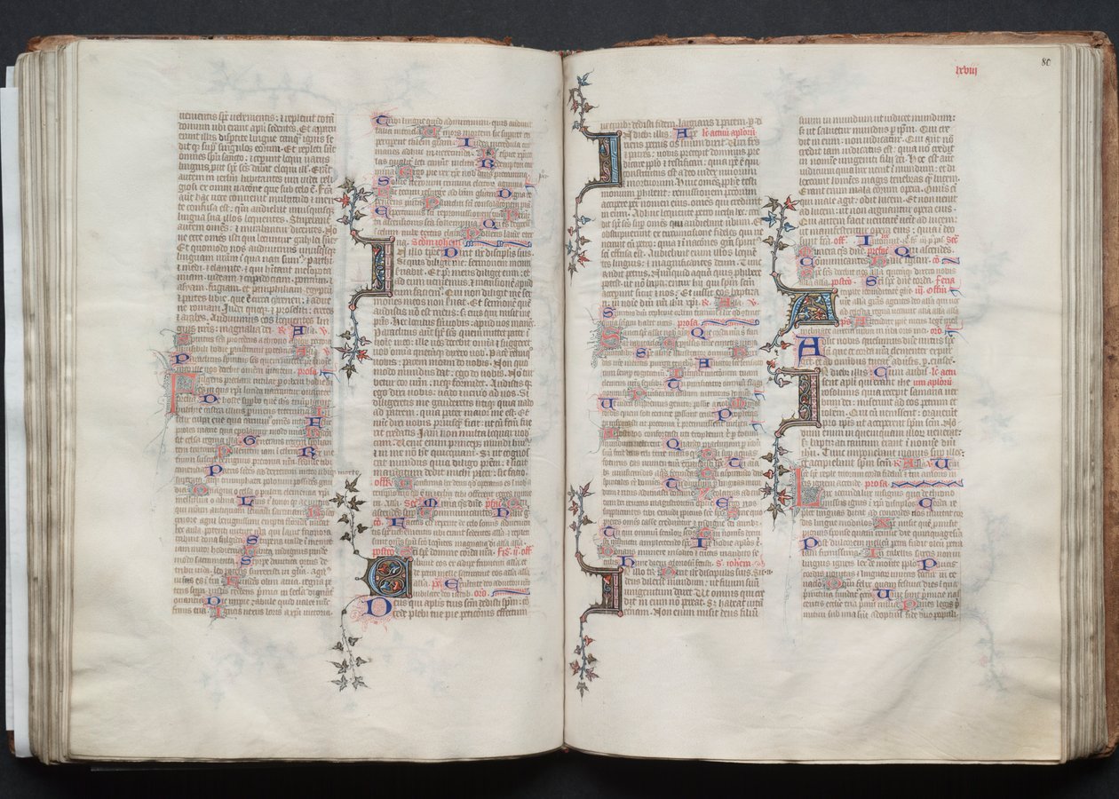 Gotha Missal: Fol. 80r, Metin, c. 1375. by Master of the Boqueteaux