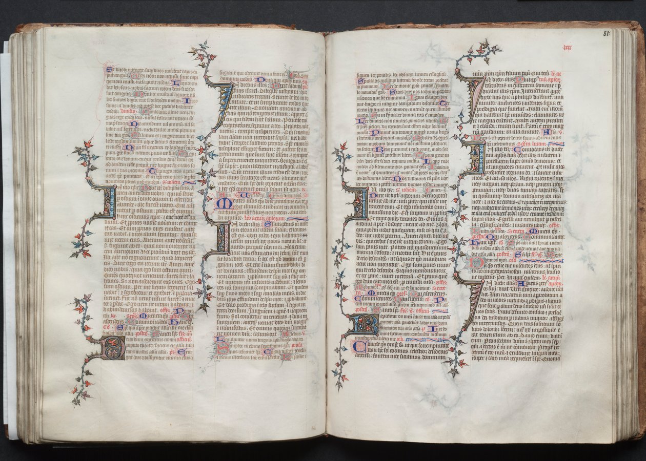 Gotha Missal: Fol. 80v, Metin, c. 1375. by Master of the Boqueteaux