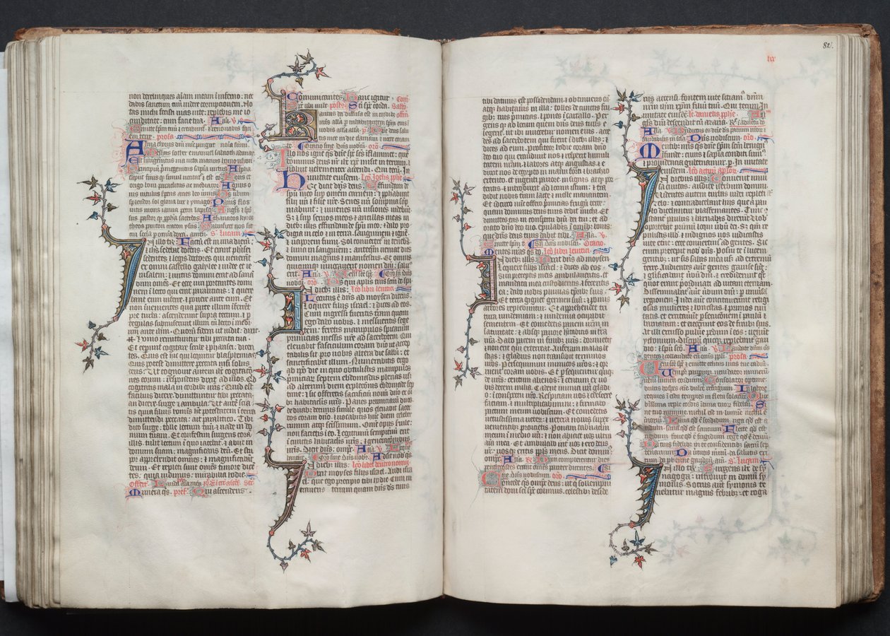 Gotha Missal: Fol. 82r, Metin, c. 1375. by Master of the Boqueteaux