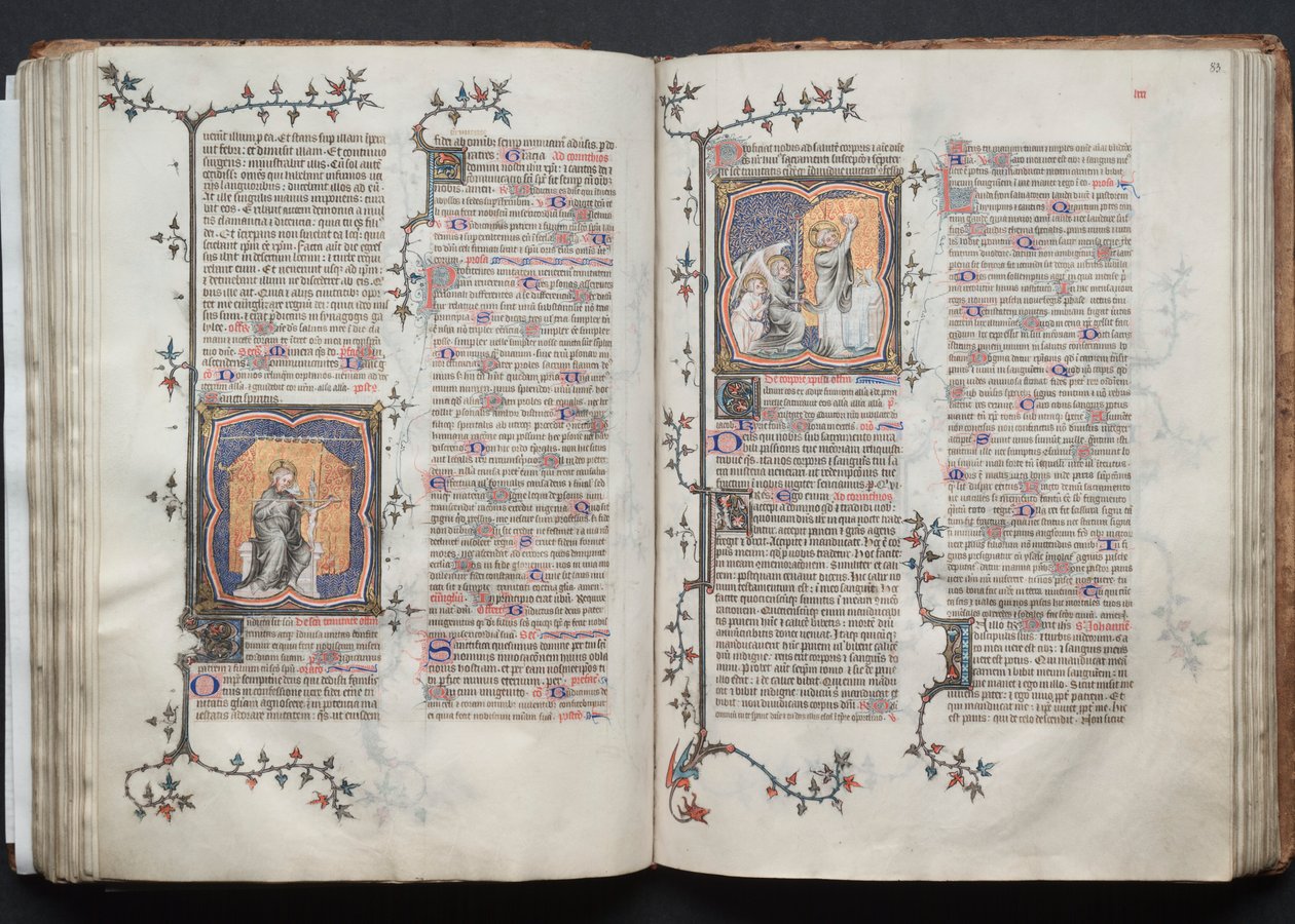 Gotha Missal: Fol. 82v, Üçlü Birlik, c. 1375. by Master of the Boqueteaux