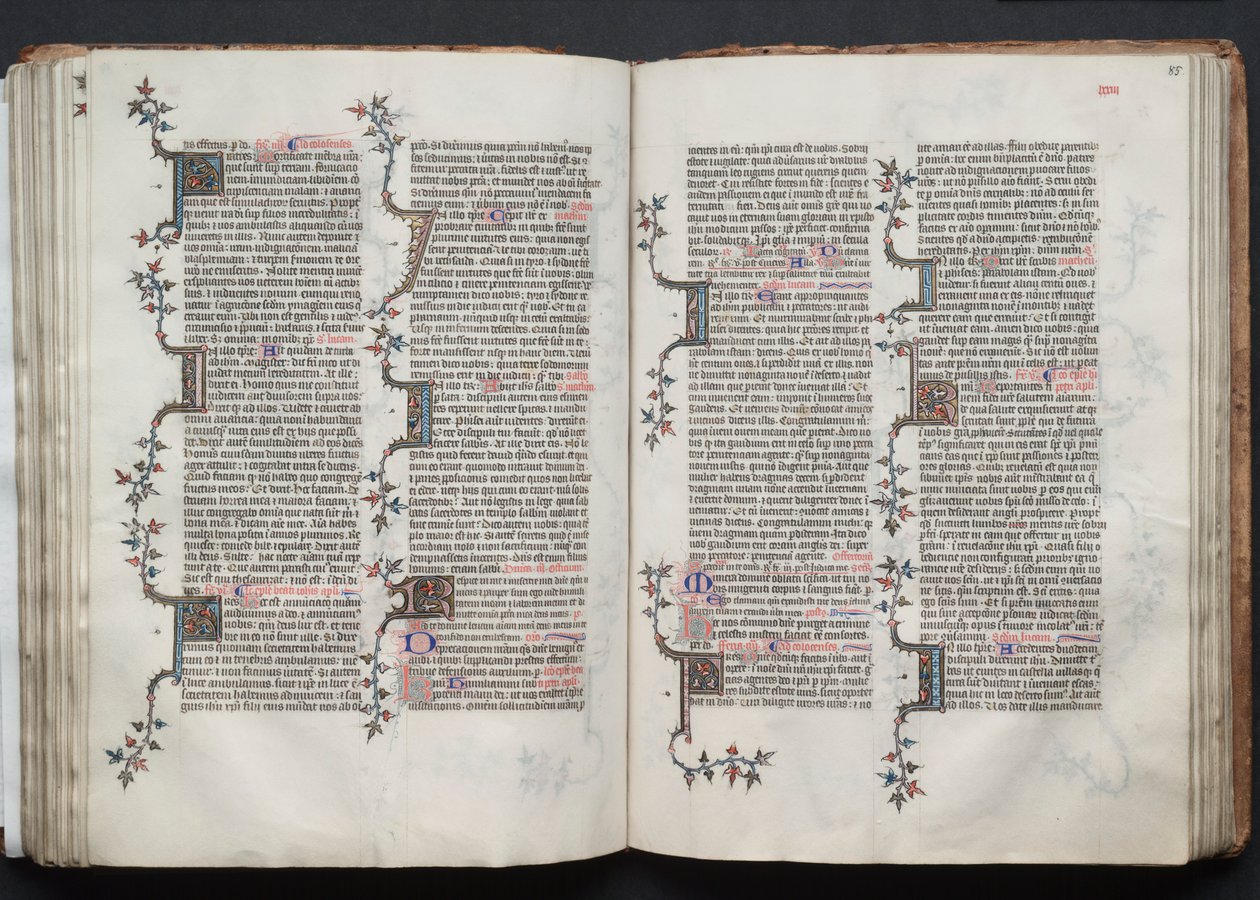 Gotha Missal: Fol. 84v, Metin, c. 1375. by Master of the Boqueteaux