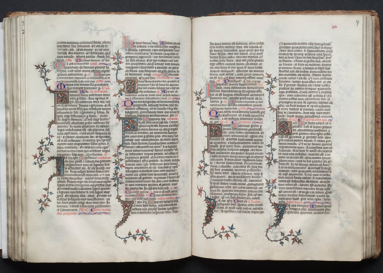 Gotha Missal: Fol. 86v, Metin, c. 1375. by Master of the Boqueteaux