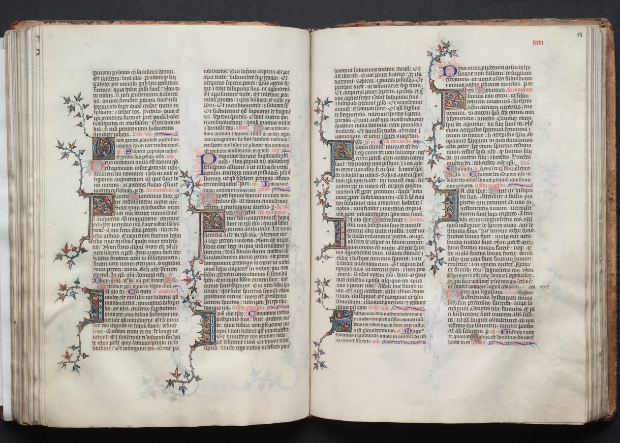 Gotha Missal: Fol. 88r, Metin, c. 1375. by Master of the Boqueteaux