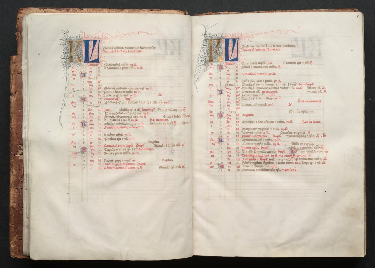 Gotha Missal: Fol. 8r, Metin, c. 1375. by Master of the Boqueteaux