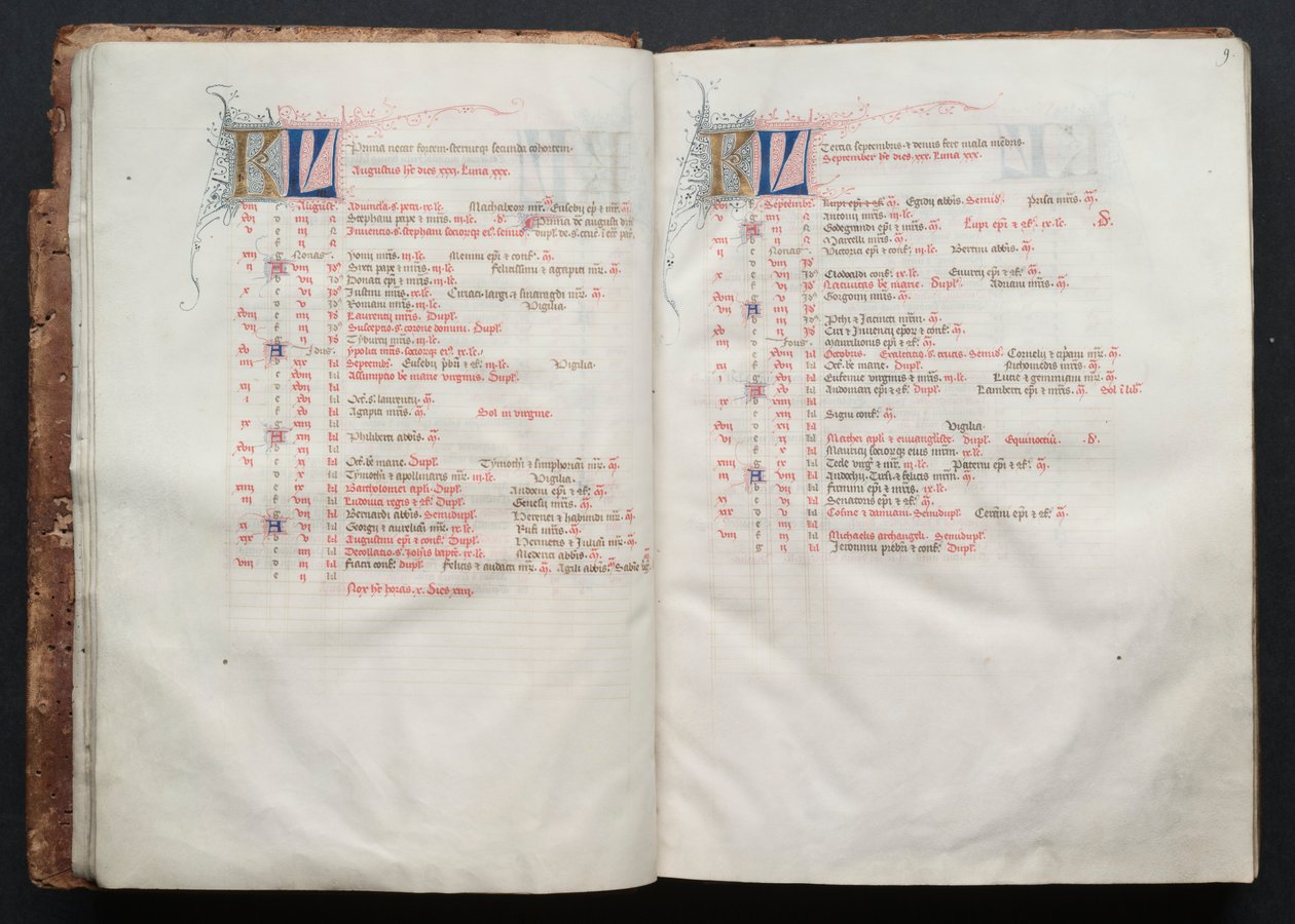 Gotha Missal: Fol. 8v, Metin, c. 1375. by Master of the Boqueteaux