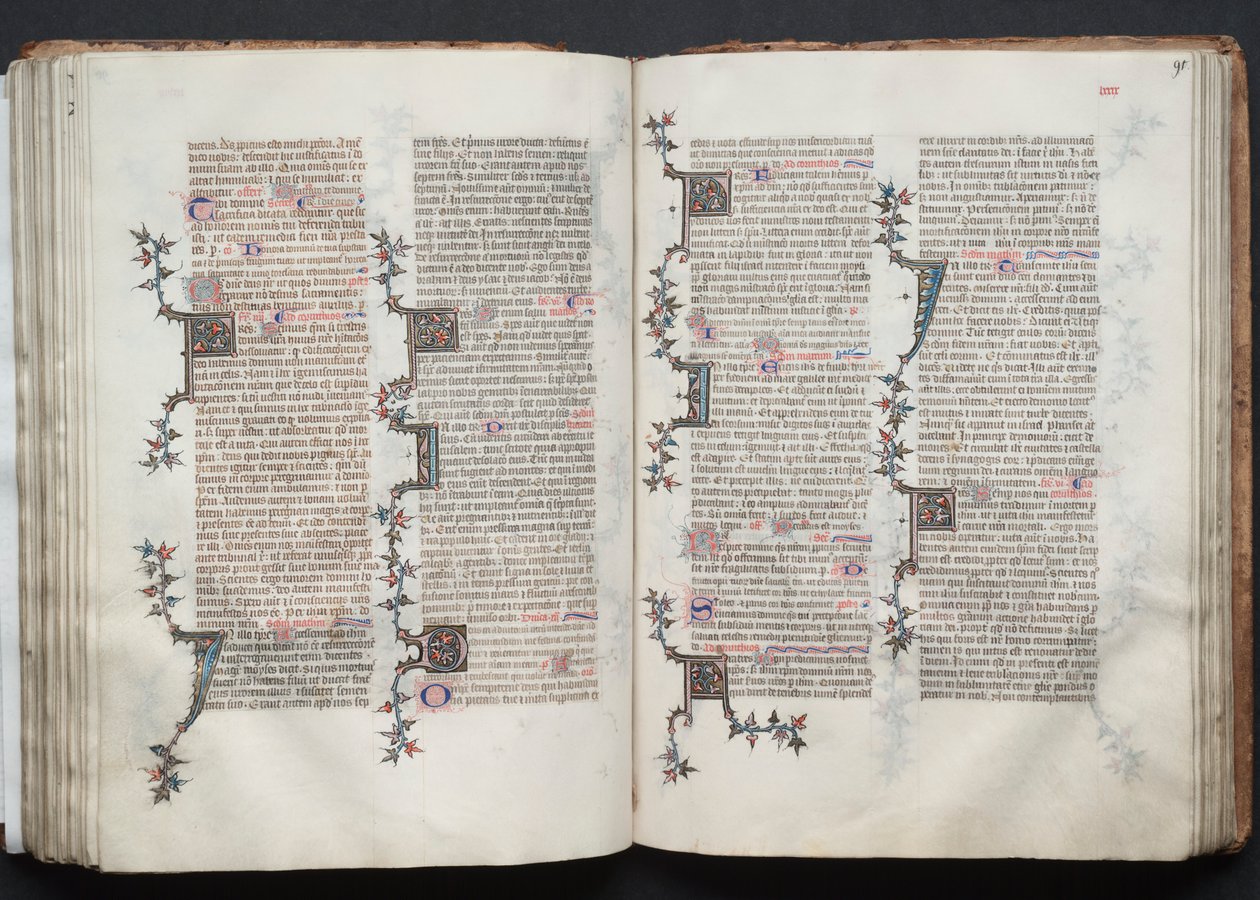 Gotha Missal: Fol. 90v, Metin, c. 1375. by Master of the Boqueteaux
