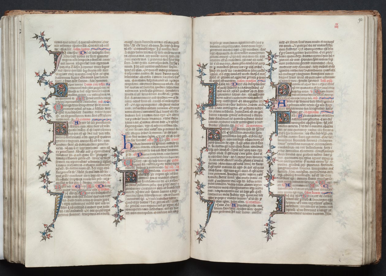 Gotha Missal: Fol. 91v, Metin, c. 1375. by Master of the Boqueteaux