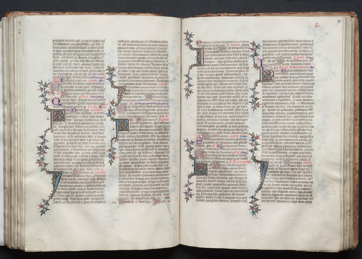 Gotha Missal: Fol. 92v, Metin, c. 1375. by Master of the Boqueteaux