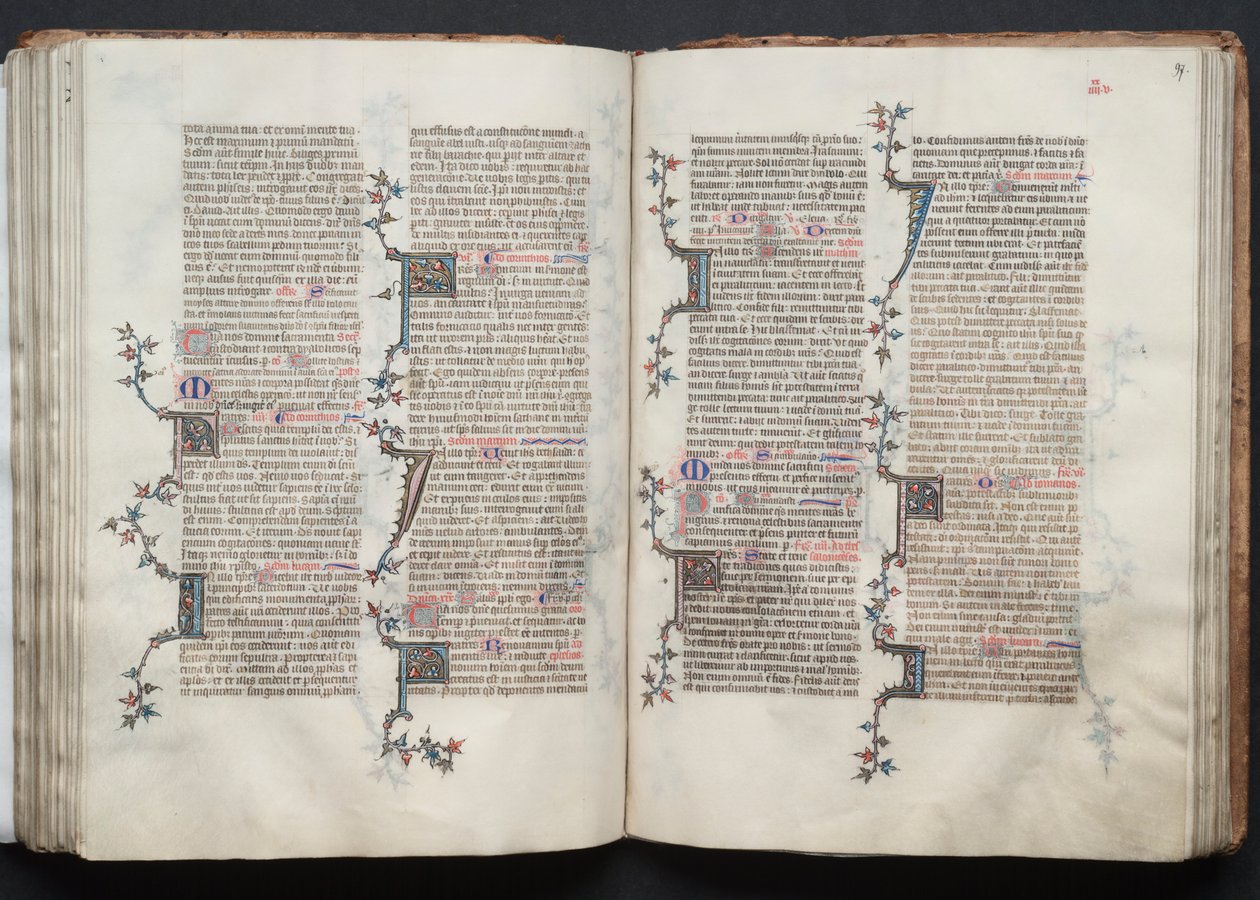 Gotha Missal: Fol. 97r, Metin, c. 1375. by Master of the Boqueteaux