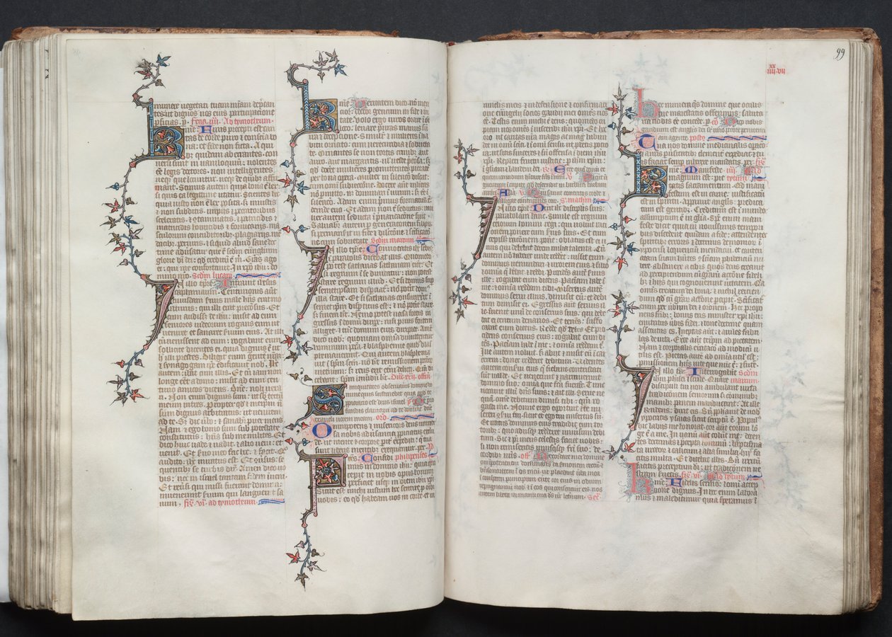 Gotha Missal: Fol. 99r, Metin, c. 1375. by Master of the Boqueteaux