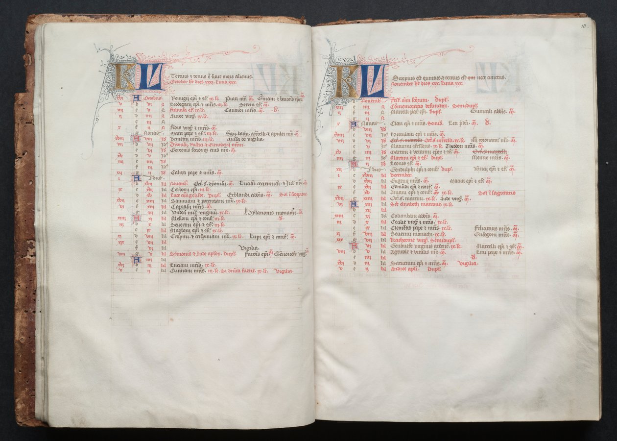 Gotha Missal: Fol. 9v, Metin, c. 1375. by Master of the Boqueteaux