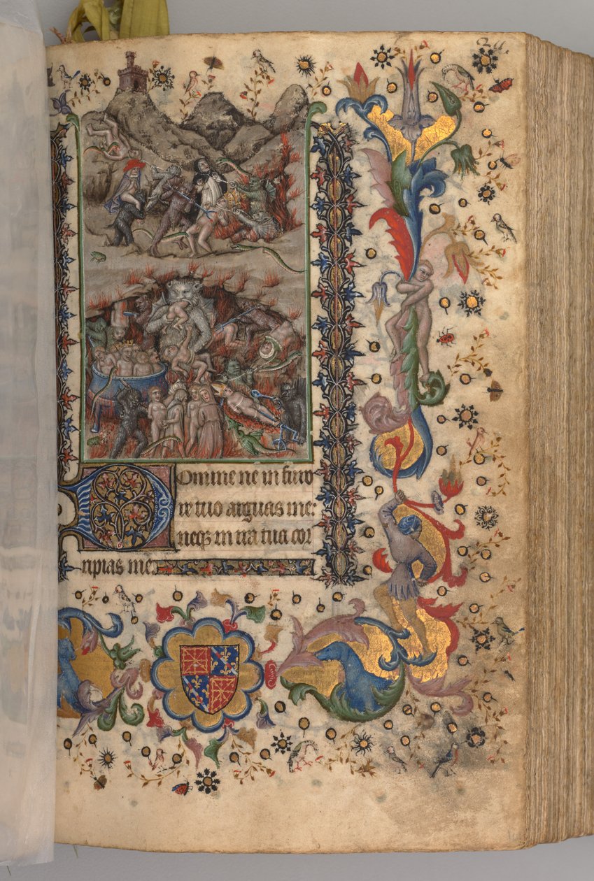 Charles the Noble, Navarre Kralı 1361-1425 saatleri: fol. 101r, Metin, c. 1405. by Master of the Brussels Initials and Associates