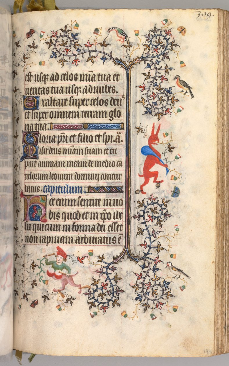 Charles the Noble, Navarre Kralı 1361-1425 saatleri: fol. 1944r, Metin, c. 1405. by Master of the Brussels Initials and Associates