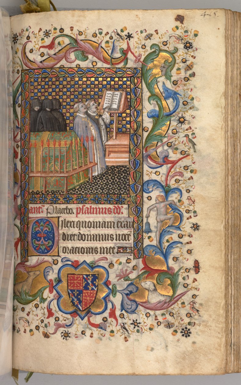 Charles the Noble, Navarre Kralı 1361-1425 saatleri: fol. 202r, Ölüler Dairesi, c. 1405. by Master of the Brussels Initials and Associates