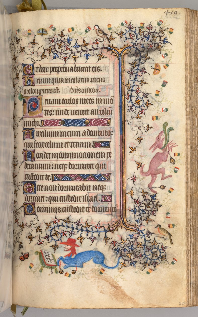 Charles the Noble, Navarre Kralı 1361-1425 saatleri: fol. 204r, Metin, c. 1405. by Master of the Brussels Initials and Associates