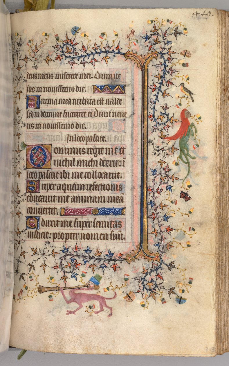 Charles the Noble, Navarre Kralı 1361-1425 saatleri: fol. 219r, Metin, c. 1405. by Master of the Brussels Initials and Associates
