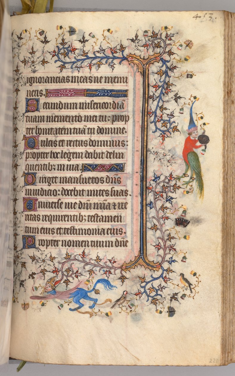 Charles the Noble, Navarre Kralı 1361-1425 saatleri: fol. 221r, Metin, c. 1405. by Master of the Brussels Initials and Associates