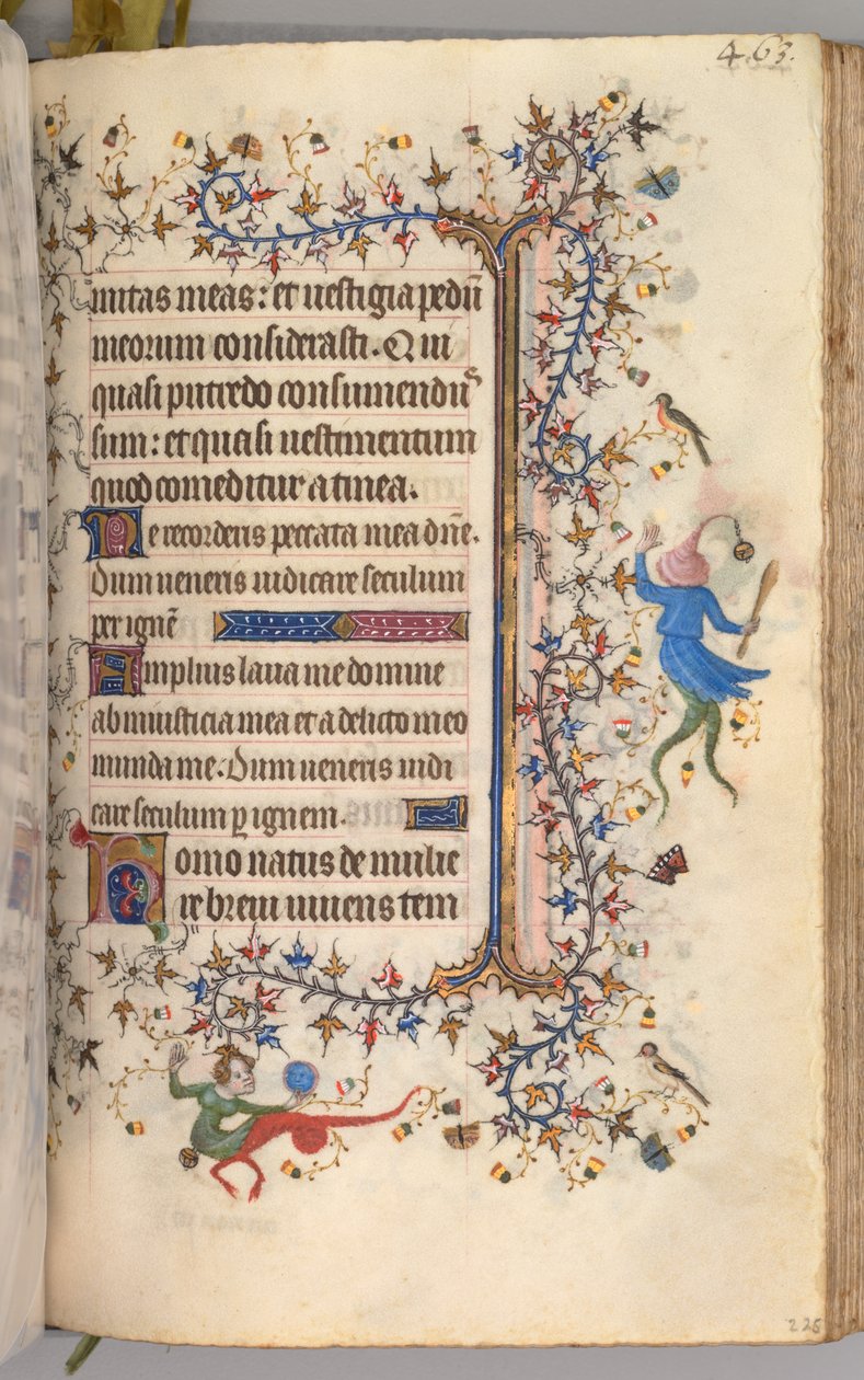Charles the Noble, Navarre Kralı 1361-1425 saatleri: fol. 226r, Metin, c. 1405. by Master of the Brussels Initials and Associates