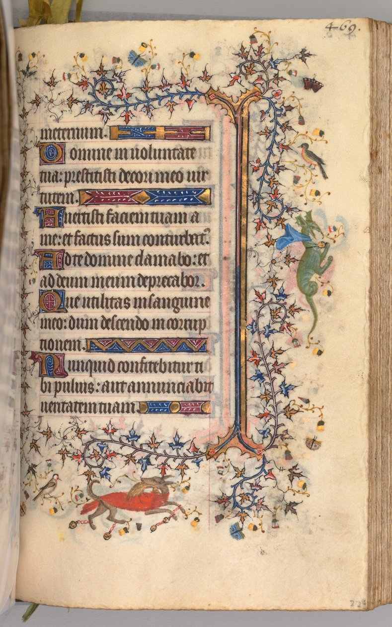 Charles the Noble, Navarre Kralı 1361-1425 saatleri: fol. 229r, Metin, c. 1405. by Master of the Brussels Initials and Associates