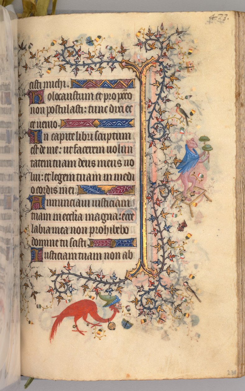 Charles the Noble, Navarre Kralı 1361-1425 saatleri: fol. 231r, Metin, c. 1405. by Master of the Brussels Initials and Associates