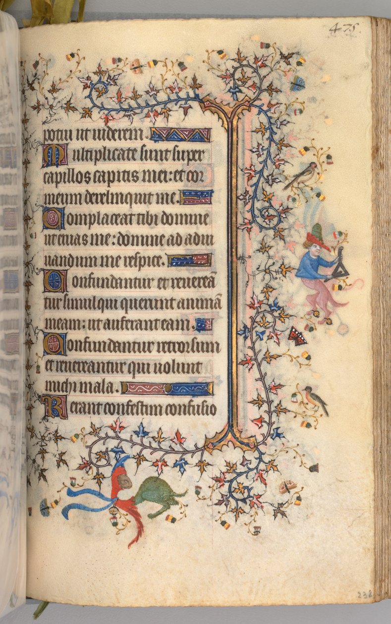 Charles the Noble, Navarre Kralı 1361-1425 saatleri: fol. 232r, Metin, c. 1405. by Master of the Brussels Initials and Associates