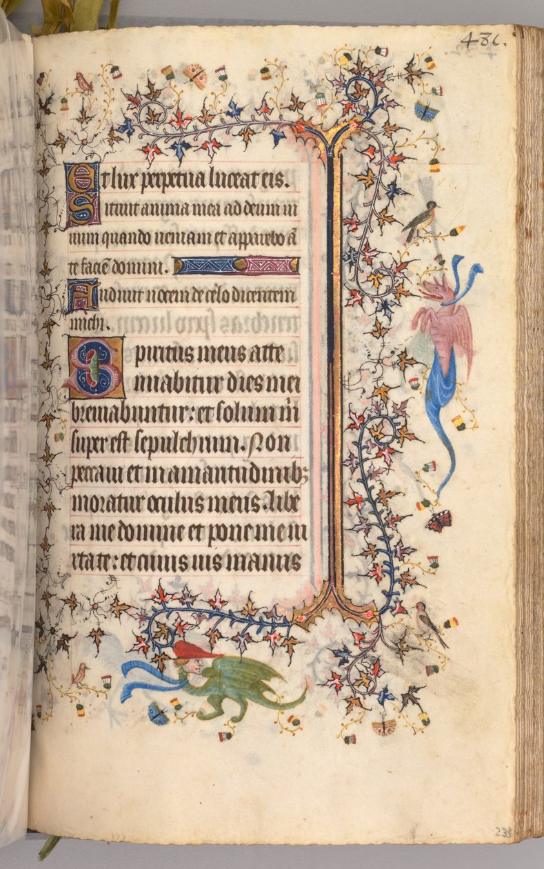Charles the Noble, Navarre Kralı 1361-1425 saatleri: fol. 234r, Metin, c. 1405. by Master of the Brussels Initials and Associates