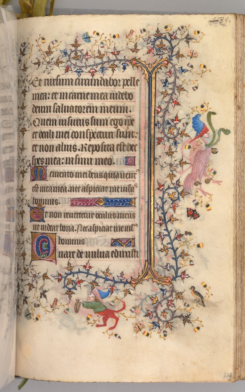 Charles the Noble, Navarre Kralı 1361-1425 saatleri: fol. 237r, Metin, c. 1405. by Master of the Brussels Initials and Associates