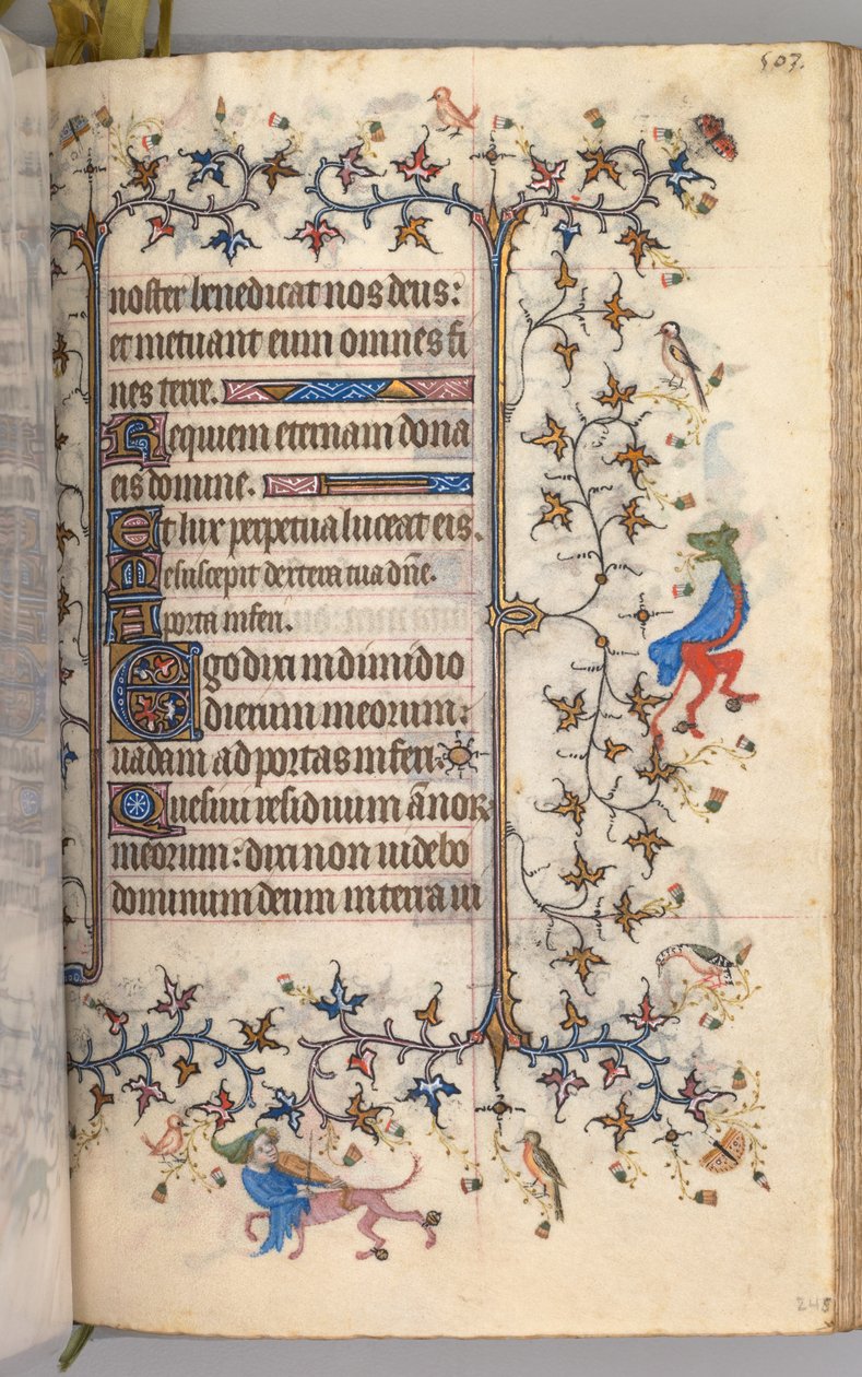Charles the Noble, Navarre Kralı 1361-1425 saatleri: fol. 246r, Metin, c. 1405. by Master of the Brussels Initials and Associates
