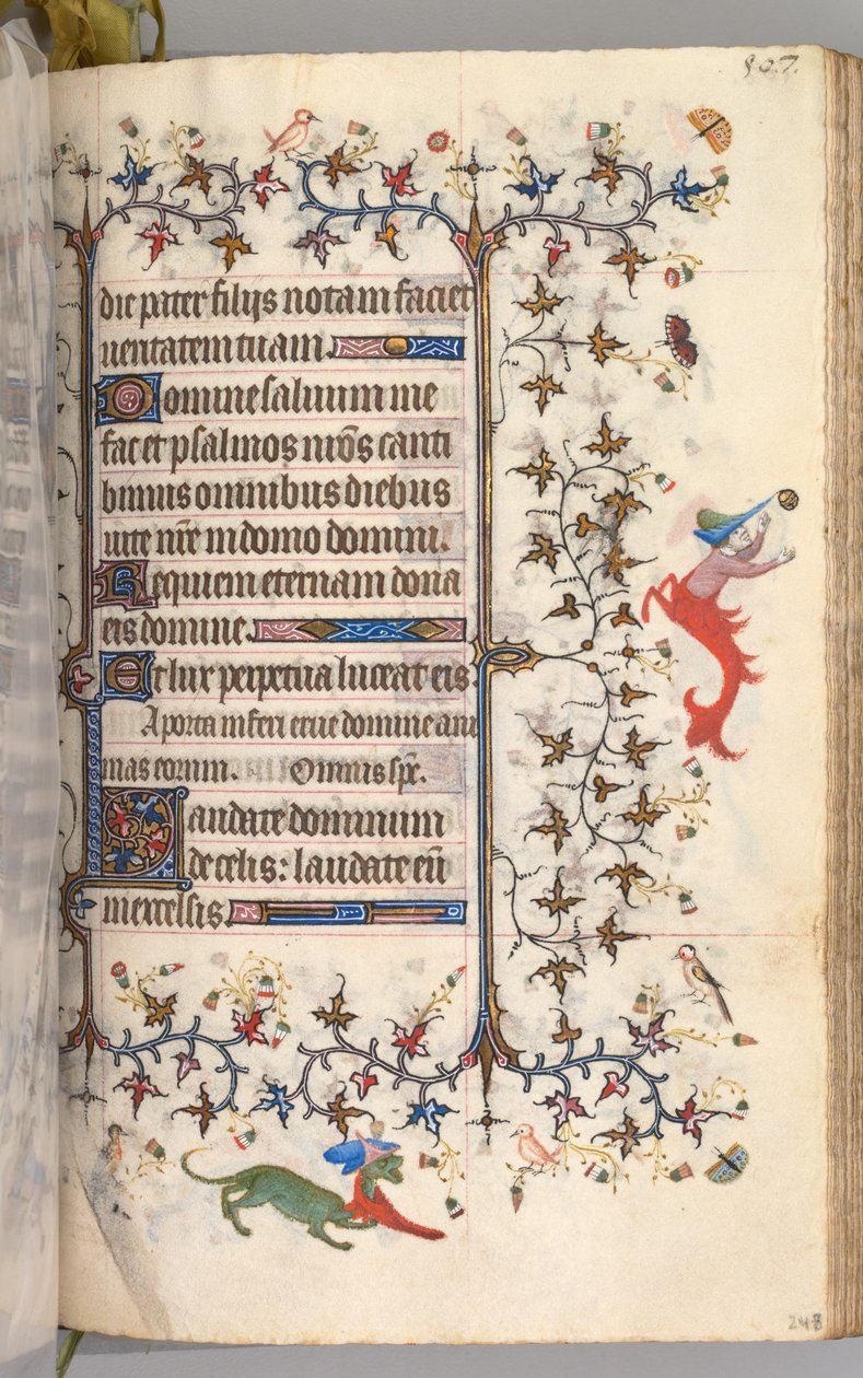 Charles the Noble, Navarre Kralı 1361-1425 saatleri: fol. 248r, Metin, c. 1405. by Master of the Brussels Initials and Associates