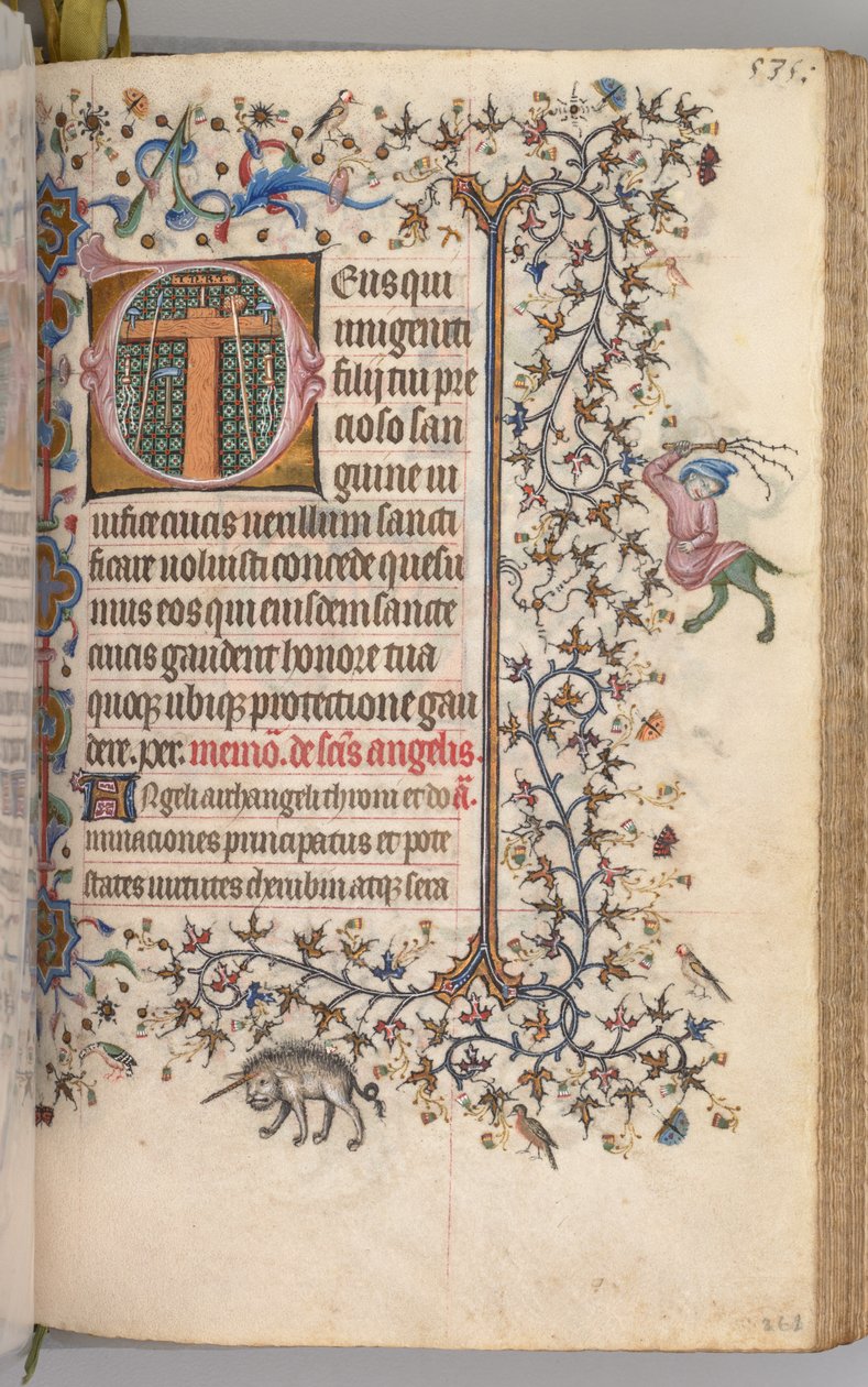 Charles the Noble, Navarre Kralı 1361-1425 saatleri: fol. 262r, Tutkunun Aletleri, c. 1 by Master of the Brussels Initials and Associates