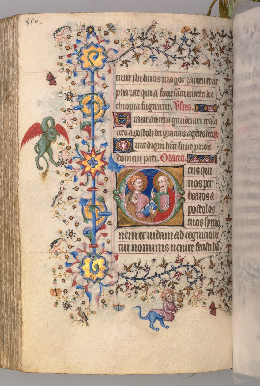 Charles the Noble, Navarre Kralı 1361-1425, fol. 269v, SS. Simon ve Yahuda, c. 1405. by Master of the Brussels Initials and Associates
