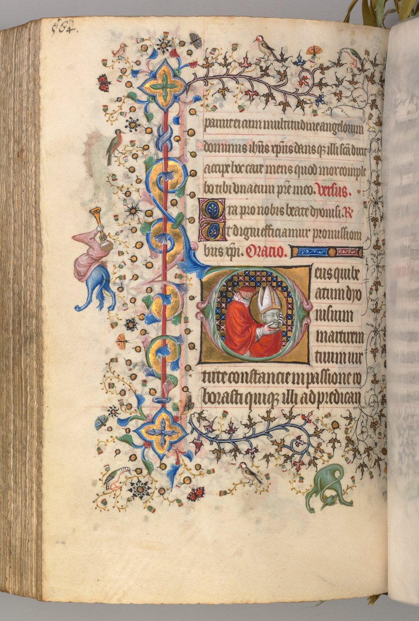 Charles the Noble, Navarre Kralı 1361-1425, fol. 276v, St. Denis, c. 1405. by Master of the Brussels Initials and Associates