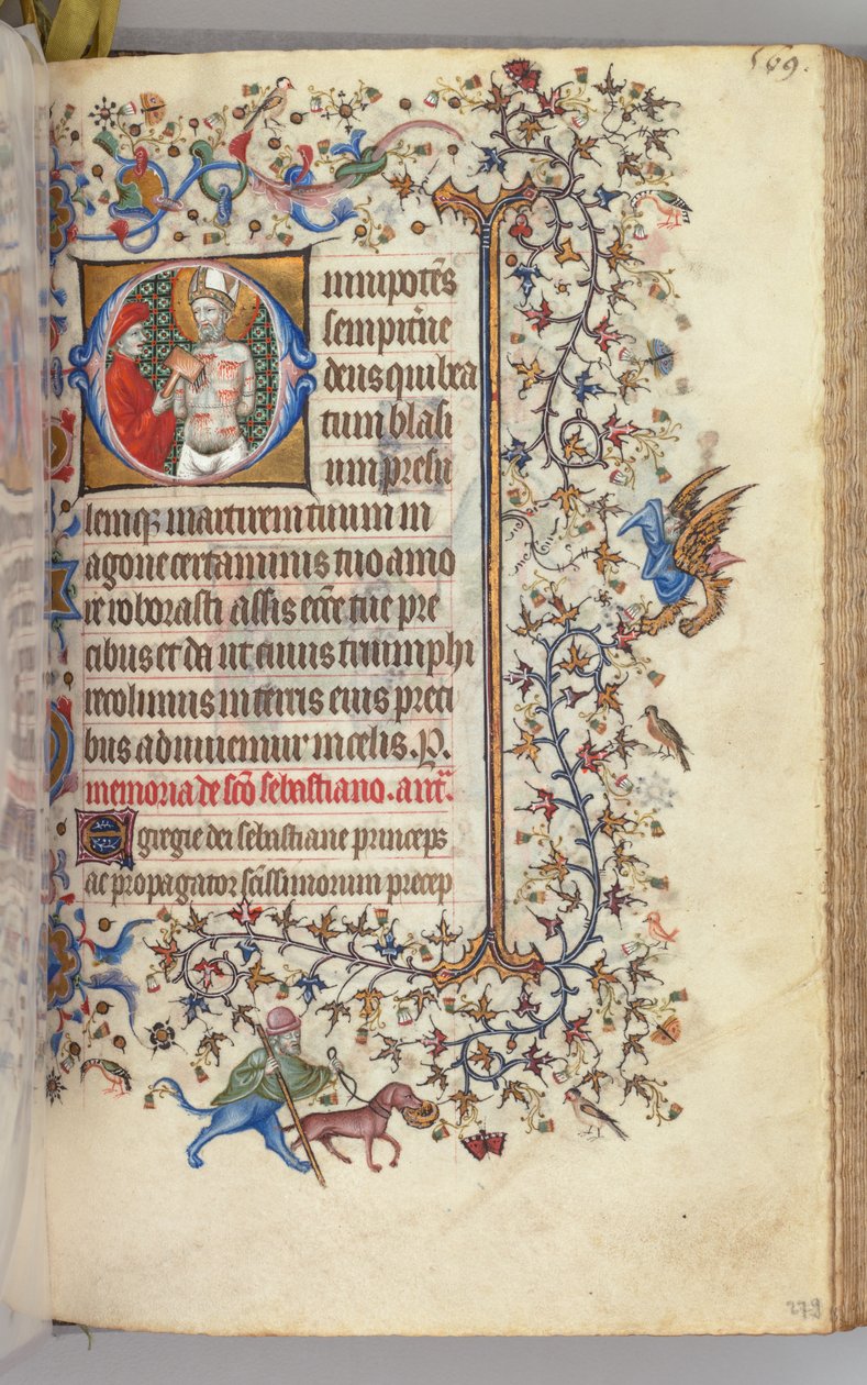 Charles the Noble, Navarre Kralı 1361-1425, fol. 279r, Aziz Havzalar, c. 1405. by Master of the Brussels Initials and Associates
