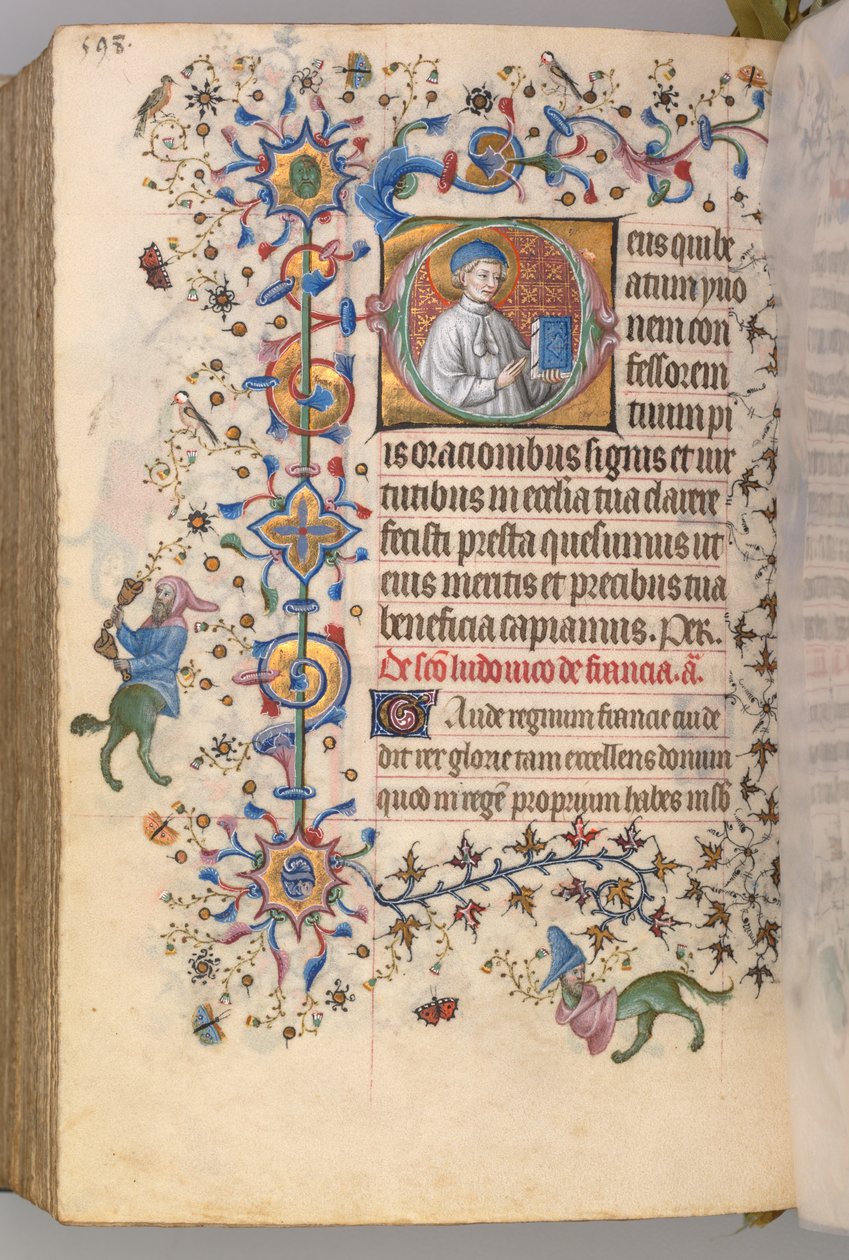 Charles the Noble, Navarre Kralı 1361-1425, fol. 293v, Aziz Yoon, c. 1405. by Master of the Brussels Initials and Associates