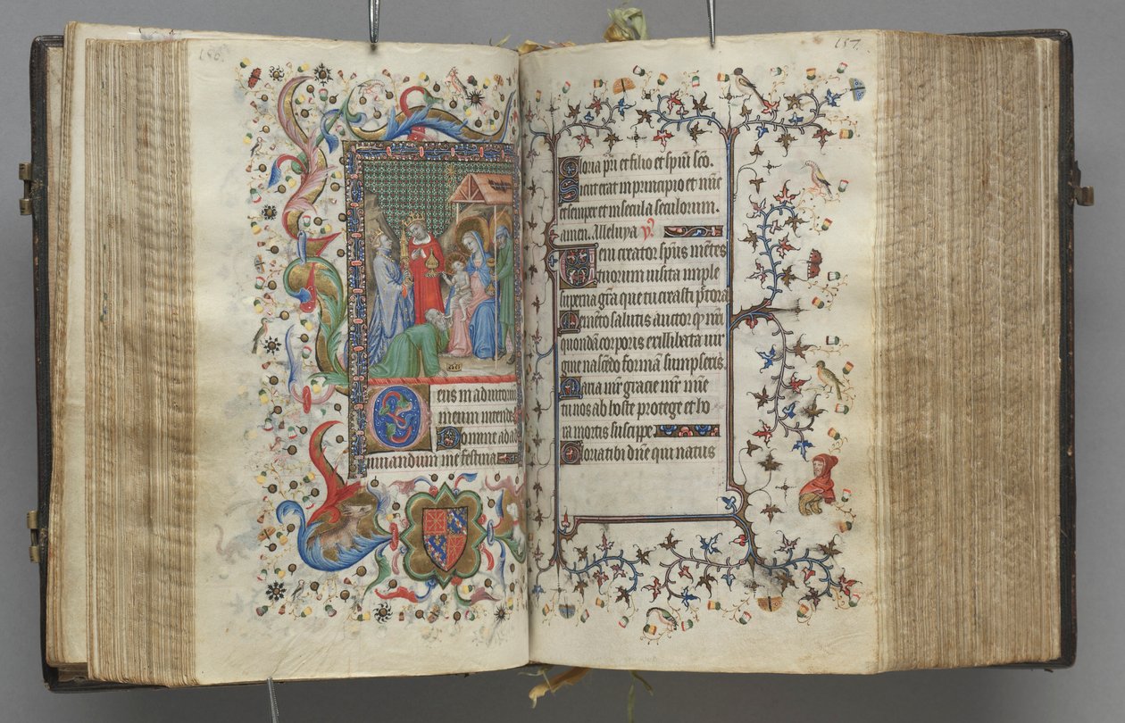 Charles the Noble, Navarre Kralı 1361-1425 saatleri: fol. 79r, Metin, c. 1405. by Master of the Brussels Initials and Associates