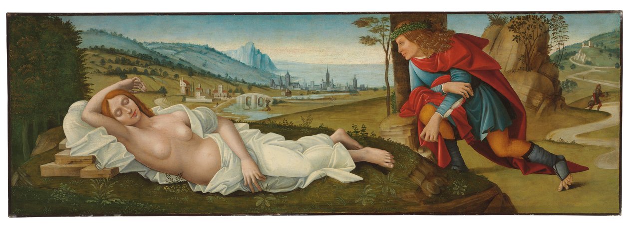 Cymon ve Iphigenia (panelde tempera) by Master of the Campana Cassoni