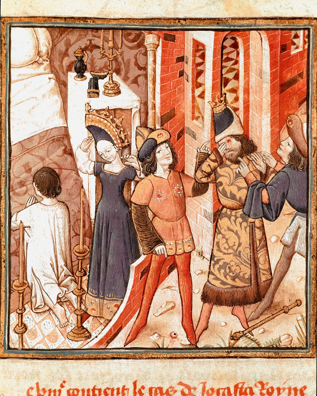 Jocaste Efsanesi, Thebes Kraliçesi. Oidipus, kör, Giovanni Boccaccio