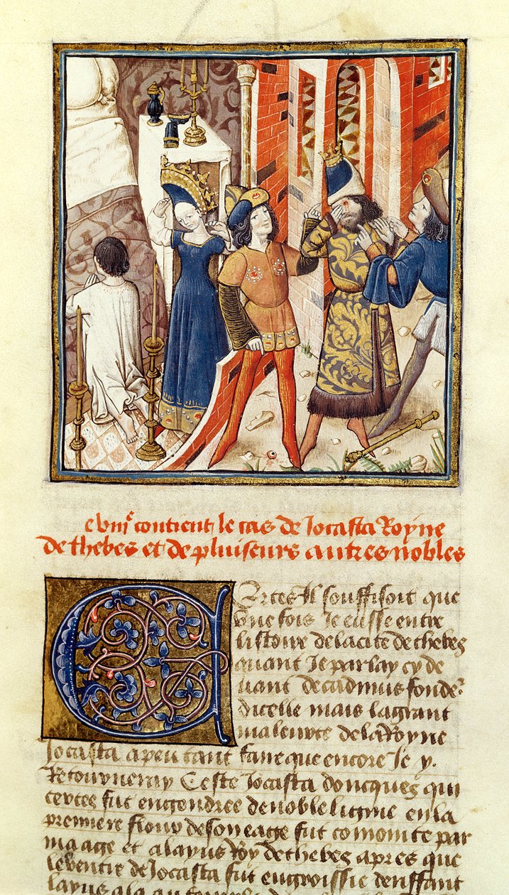 Ms 622 fol.12 Jocasta, Thebes Kraliçesi, 