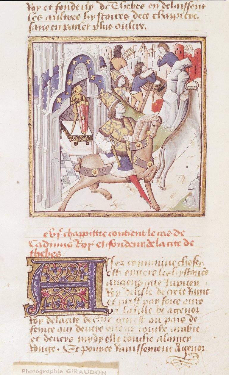 Ms 622 fol.9v Cadmus, Thebes