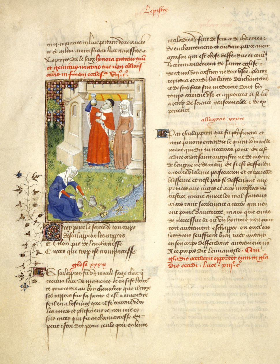 Harley 4431 f.113v, Aesculapius ve Circe, 