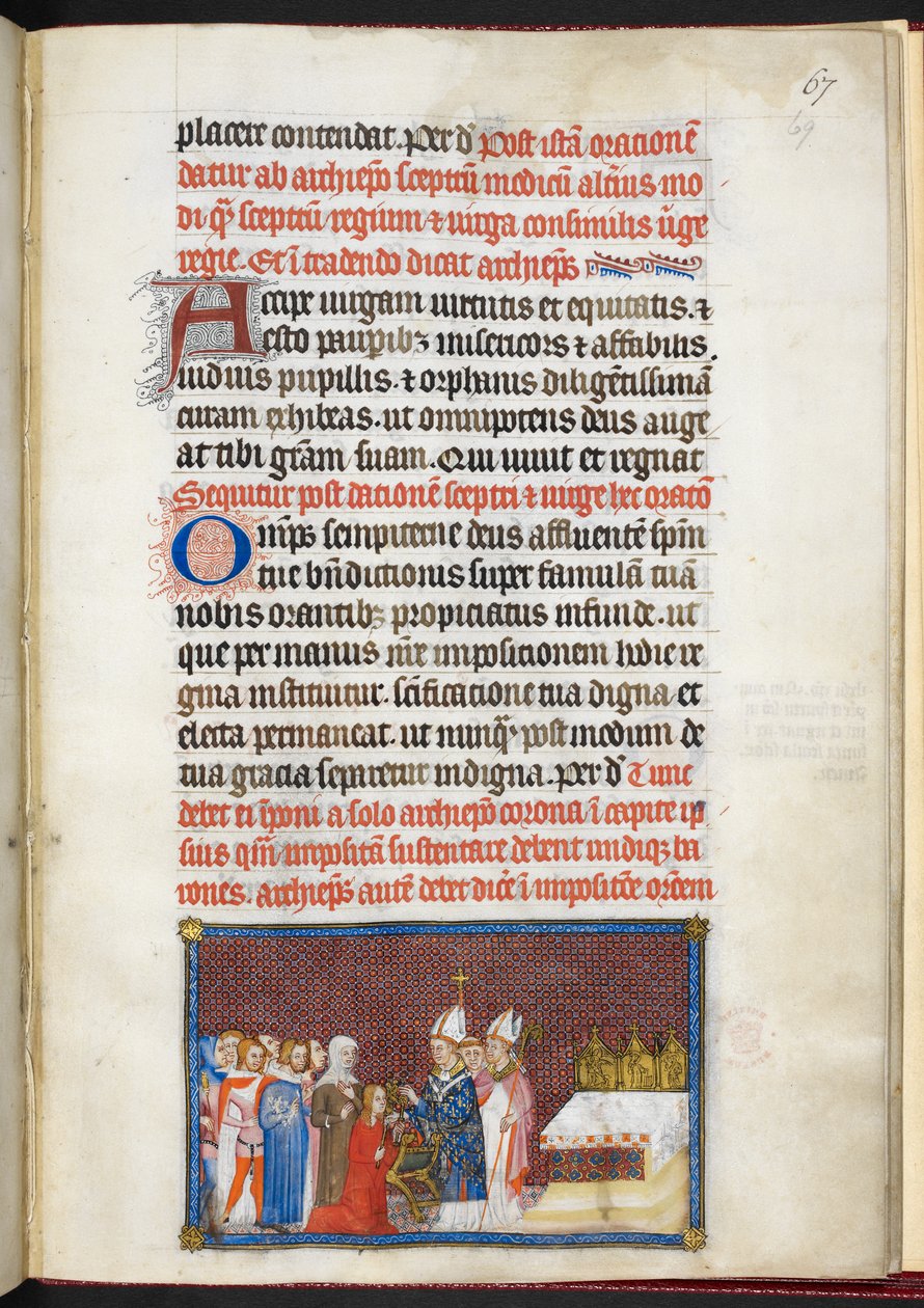 Pamuk Tiberius B. VIII f.69r Kraliçe, 