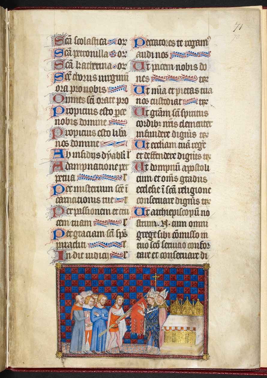 Cotton Tiberius B. VIII f.73r, Reims Başpiskoposu Oriflamme